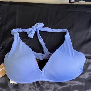 Calzedonia Blue Halter Bikini Top